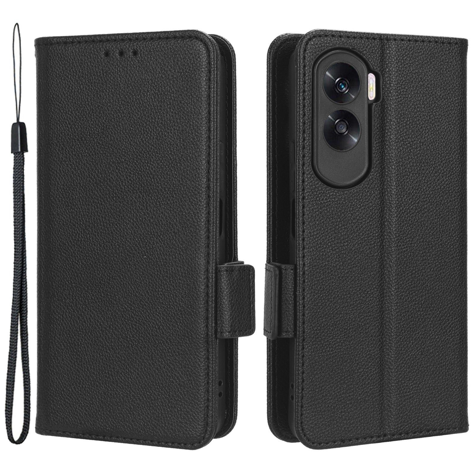 For Honor 90 Lite 5G / X50i 5G Anti-Scratch PU Leather Wallet Phone Case Litchi Texture Flip Stand Phone Cover