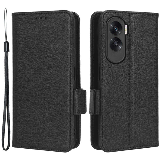For Honor 90 Lite 5G / X50i 5G Anti-Scratch PU Leather Wallet Phone Case Litchi Texture Flip Stand Phone Cover