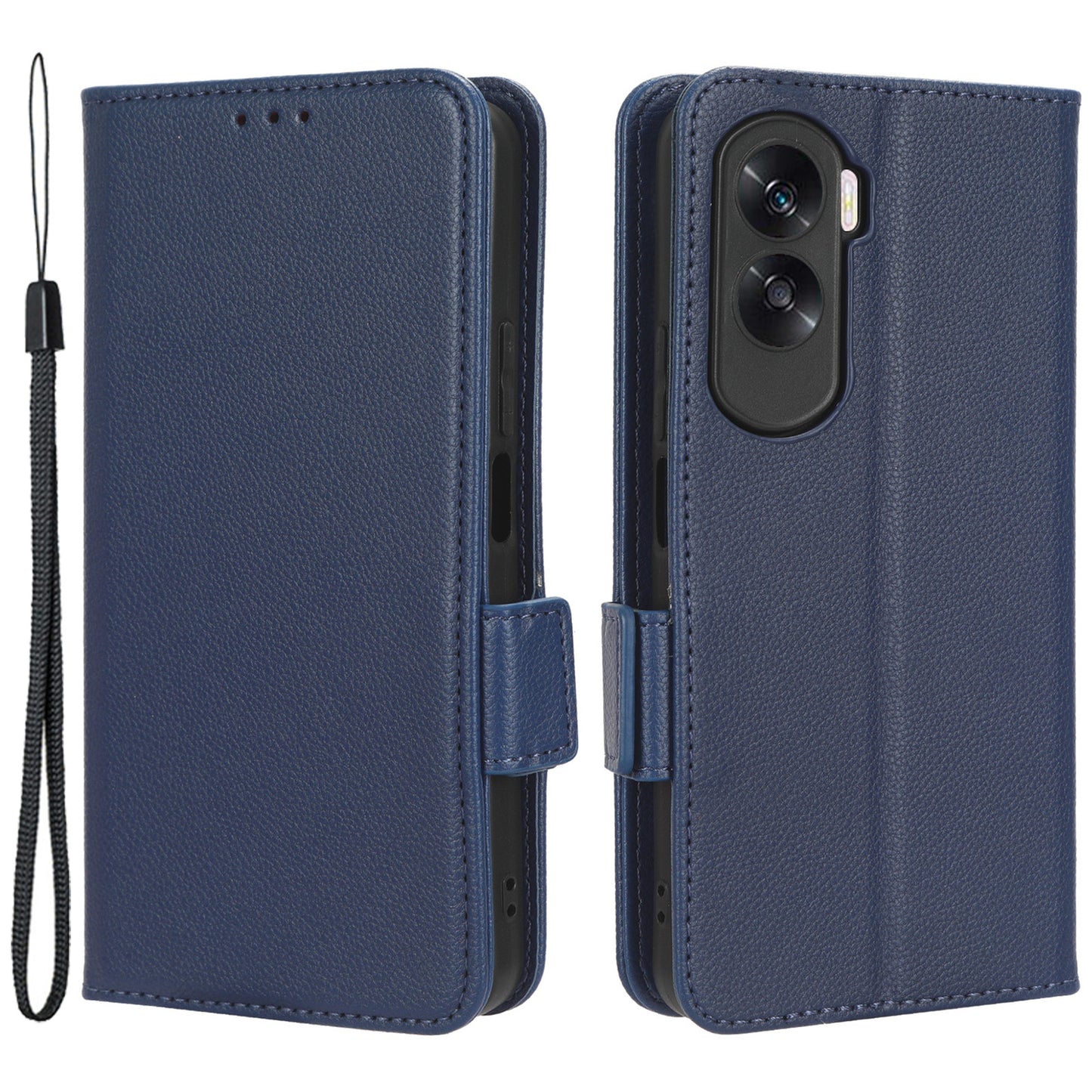 For Honor 90 Lite 5G / X50i 5G Anti-Scratch PU Leather Wallet Phone Case Litchi Texture Flip Stand Phone Cover
