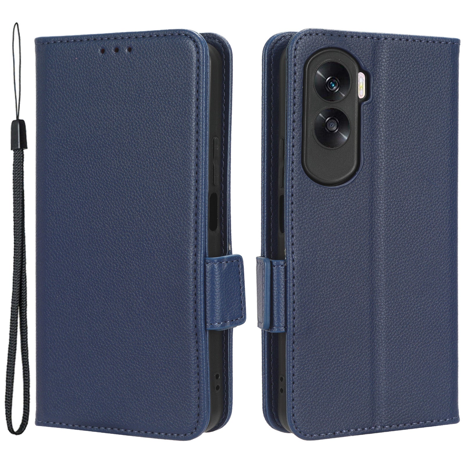For Honor 90 Lite 5G / X50i 5G Anti-Scratch PU Leather Wallet Phone Case Litchi Texture Flip Stand Phone Cover