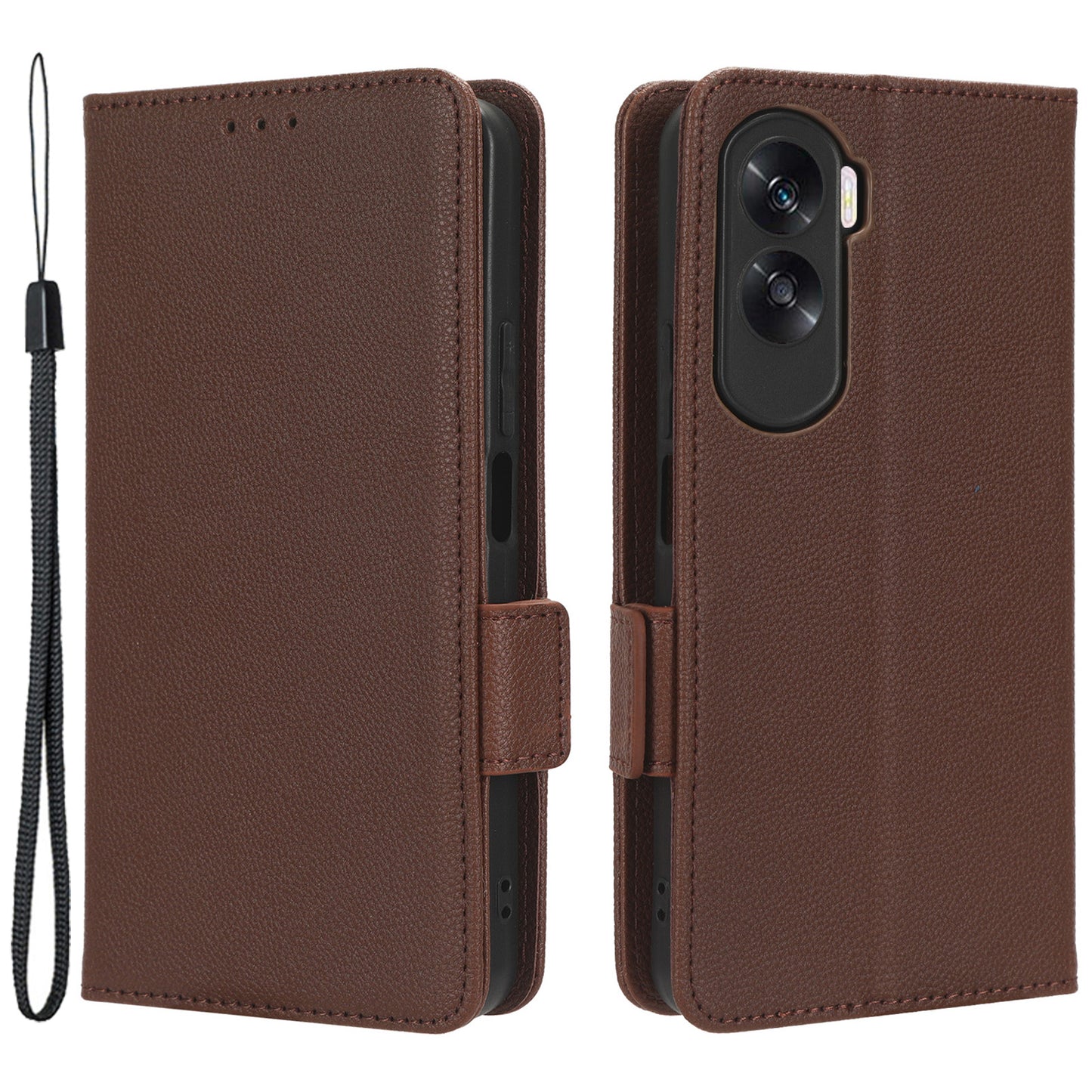 For Honor 90 Lite 5G / X50i 5G Anti-Scratch PU Leather Wallet Phone Case Litchi Texture Flip Stand Phone Cover