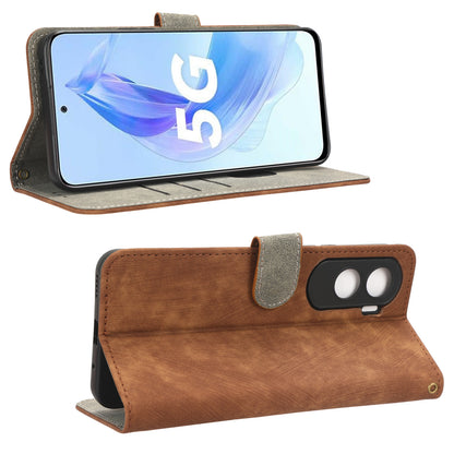 For Honor 90 Lite 5G / X50i 5G RFID Blocking PU Leather Case Cell Phone Wallet Stand Cover with Strap
