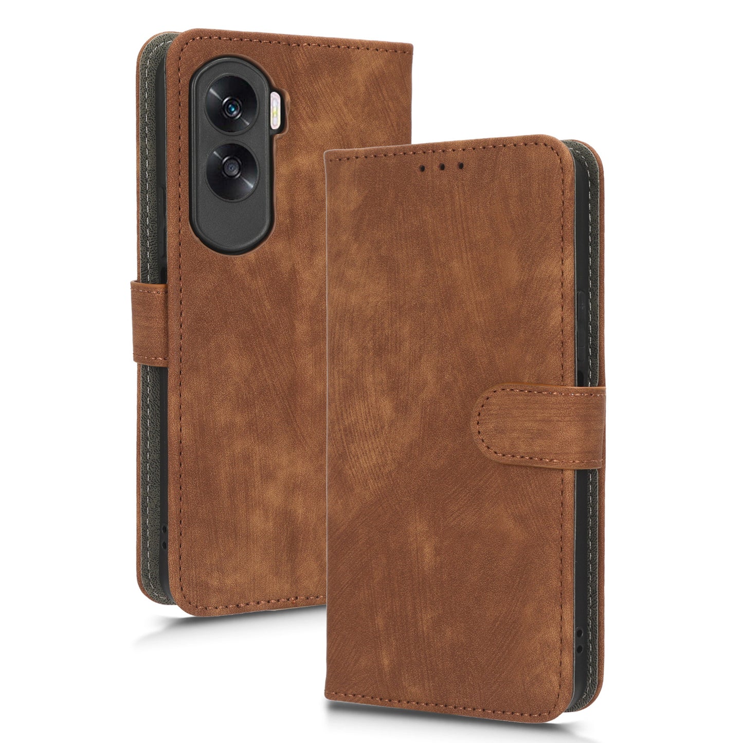 For Honor 90 Lite 5G / X50i 5G RFID Blocking PU Leather Case Cell Phone Wallet Stand Cover with Strap