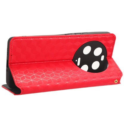 For Xiaomi 13 Ultra Rhombus Imprinted PU Leather Phone Case Wallet Stand Flip Cover