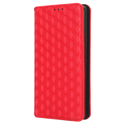For Xiaomi 13 Ultra Rhombus Imprinted PU Leather Phone Case Wallet Stand Flip Cover