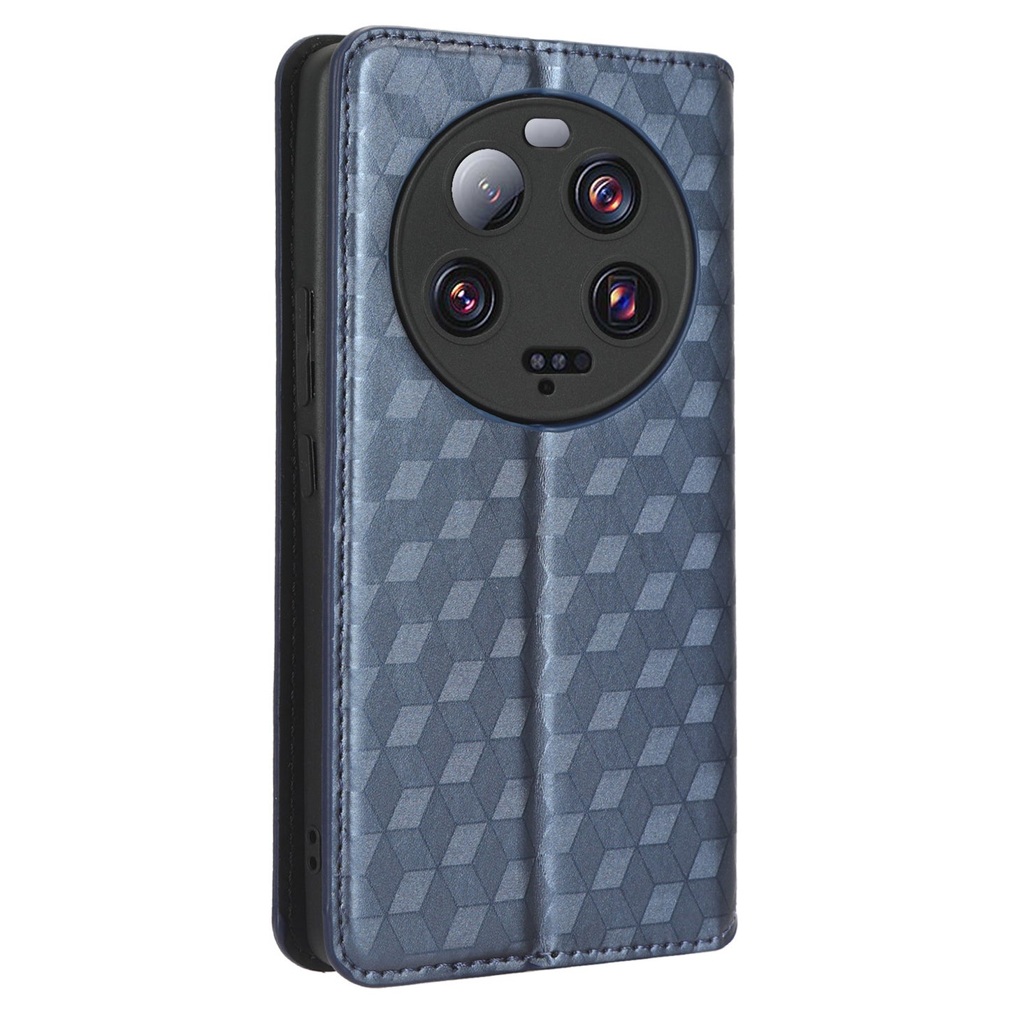 For Xiaomi 13 Ultra Rhombus Imprinted PU Leather Phone Case Wallet Stand Flip Cover