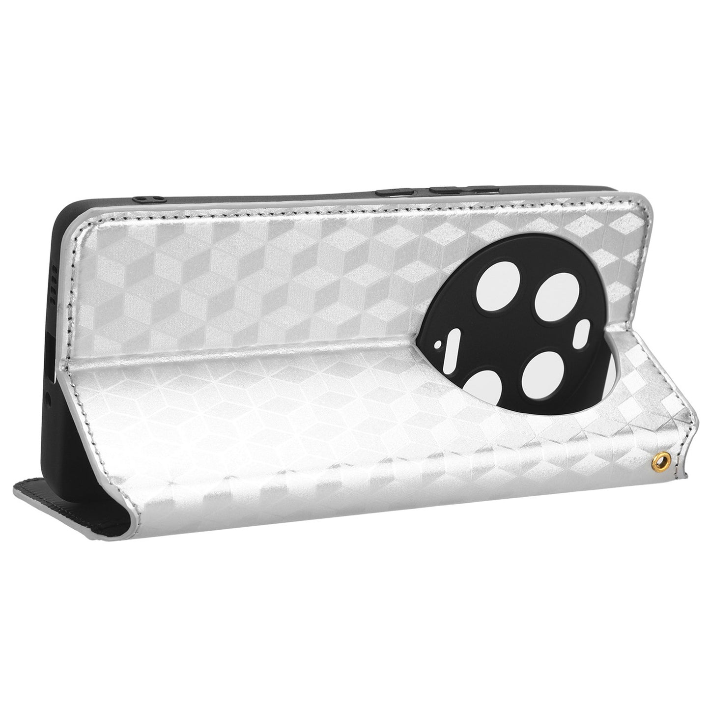 For Xiaomi 13 Ultra Rhombus Imprinted PU Leather Phone Case Wallet Stand Flip Cover