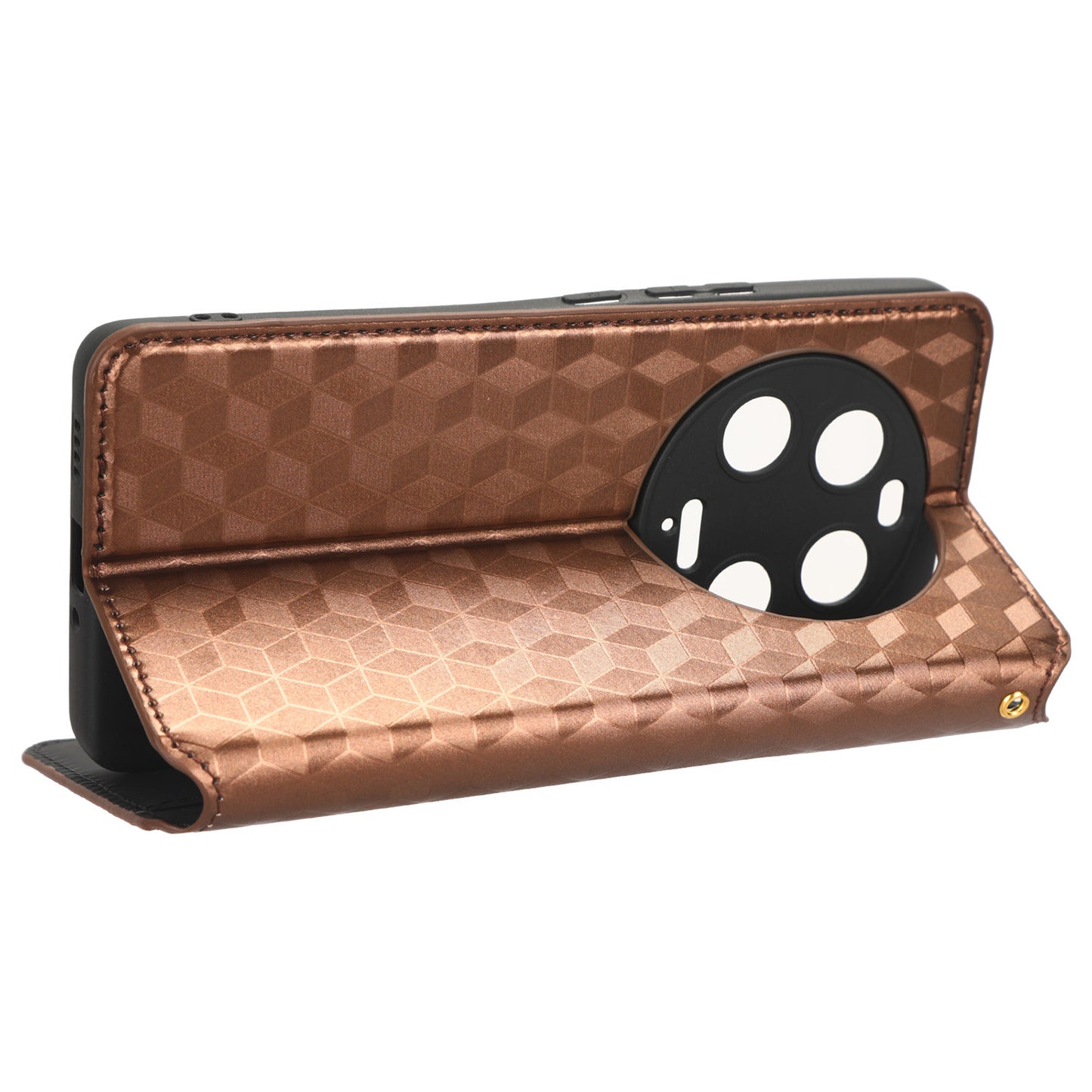 For Xiaomi 13 Ultra Rhombus Imprinted PU Leather Phone Case Wallet Stand Flip Cover