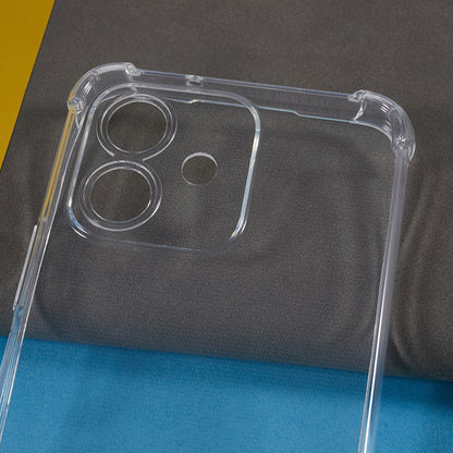 For Honor Play6C 4G Transparent Flexible TPU Phone Cover Shockproof Corner Phone Case