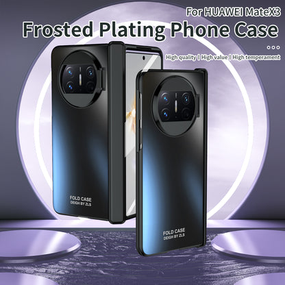 For Huawei Mate X3 5G Magnetic Phone Cover Hidden Kickstand PC Protective Case with Glass Screen Protector
