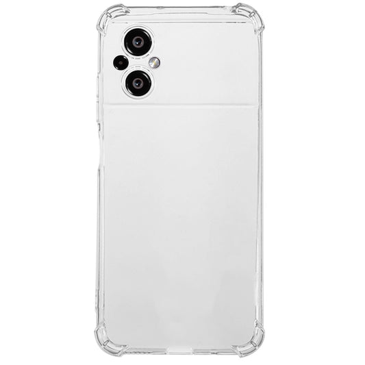 Transparent Back Cover for Xiaomi Poco M5 4G Reinforced Corners Anti-drop TPU Phone Case