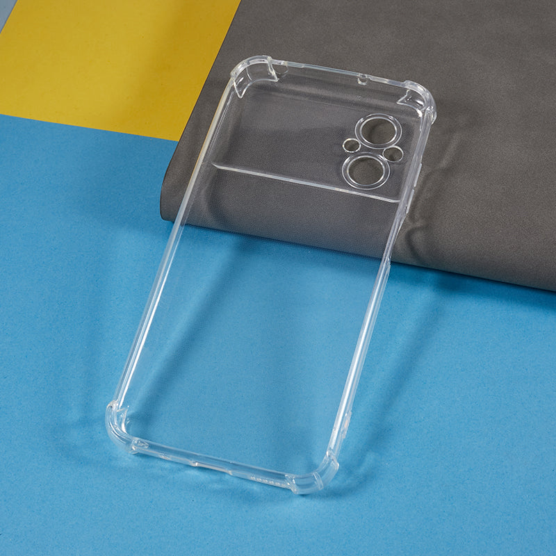 Transparent Back Cover for Xiaomi Poco M5 4G Reinforced Corners Anti-drop TPU Phone Case