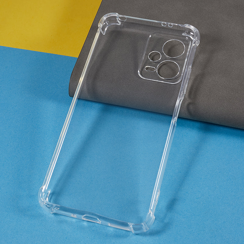 Clear Cover for Xiaomi Redmi Note 12 5G (India) / (Global) / Poco X5 5G Reinforced Corners Anti-drop TPU Phone Case