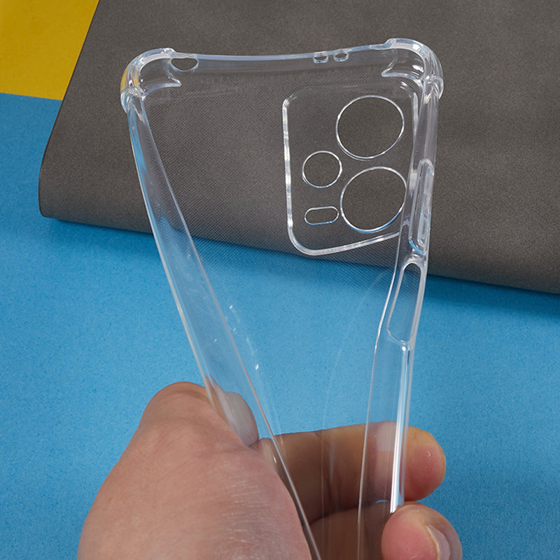 Clear Cover for Xiaomi Redmi Note 12 5G (India) / (Global) / Poco X5 5G Reinforced Corners Anti-drop TPU Phone Case