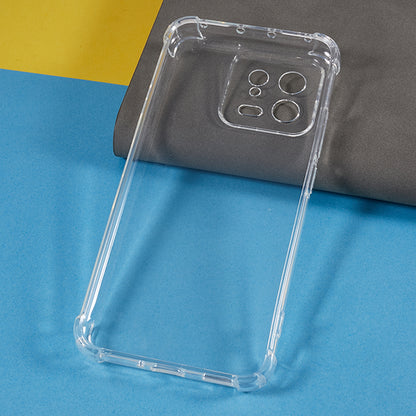 TPU Shell for Xiaomi 13 Reinforced Corners Back Cover Scratch Resistant Transparent Phone Case