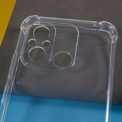 TPU Shell for Xiaomi Poco C55 4G / Redmi 11A 4G / 12C 4G Reinforced Corners Anti-drop Transparent Cover