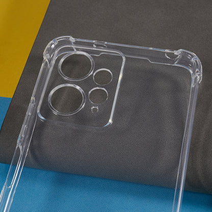 For Xiaomi Redmi Note 12 4G Flexible TPU Phone Case Reinforced Corners Anti-drop Transparent Cover