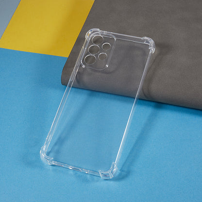 For Samsung Galaxy A73 5G Reinforced Corners Anti-drop Back Cover TPU Transparent Phone Case