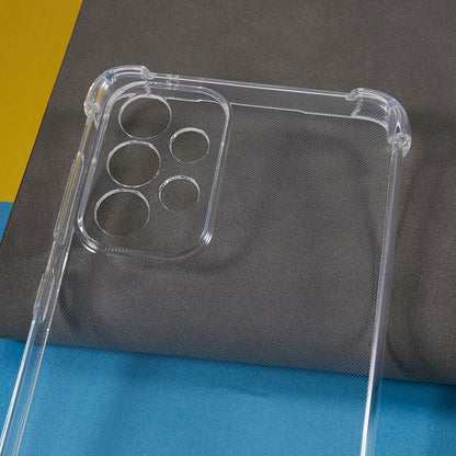 For Samsung Galaxy A73 5G Reinforced Corners Anti-drop Back Cover TPU Transparent Phone Case