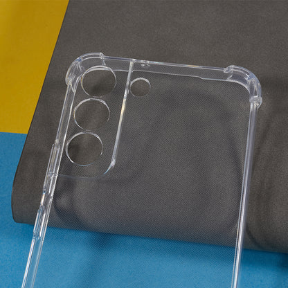 For Samsung Galaxy S22 5G Back Cover Transparent Reinforced Corners Anti-drop TPU Phone Case