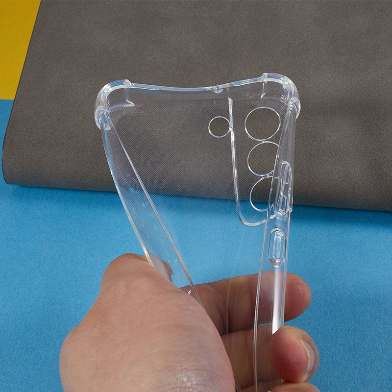 For Samsung Galaxy S22 5G Back Cover Transparent Reinforced Corners Anti-drop TPU Phone Case