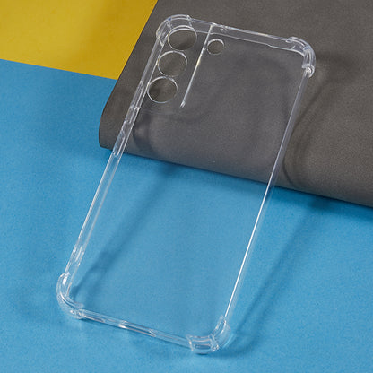 For Samsung Galaxy S22 5G Back Cover Transparent Reinforced Corners Anti-drop TPU Phone Case