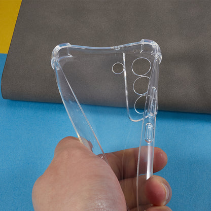 For Samsung Galaxy S22+ 5G Back Cover Reinforced Corners Anti-drop TPU Transparent Phone Case