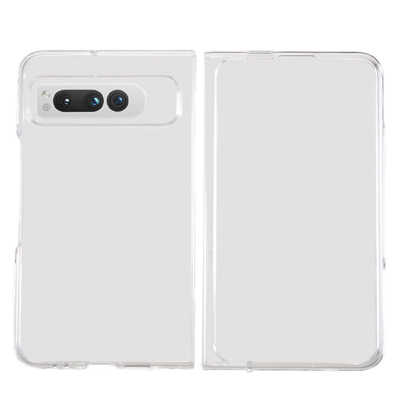 PC Phone Case for Google Pixel Fold , Anti-scratch Two-Piece Design Folding Phone Cover