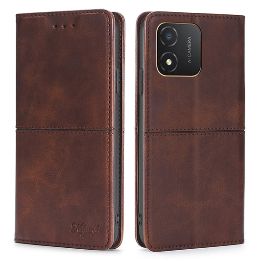 For Honor X5 4G Magnetic Closure Cowhide Texture Phone Case Stand Card Holder Leather Phone Cover