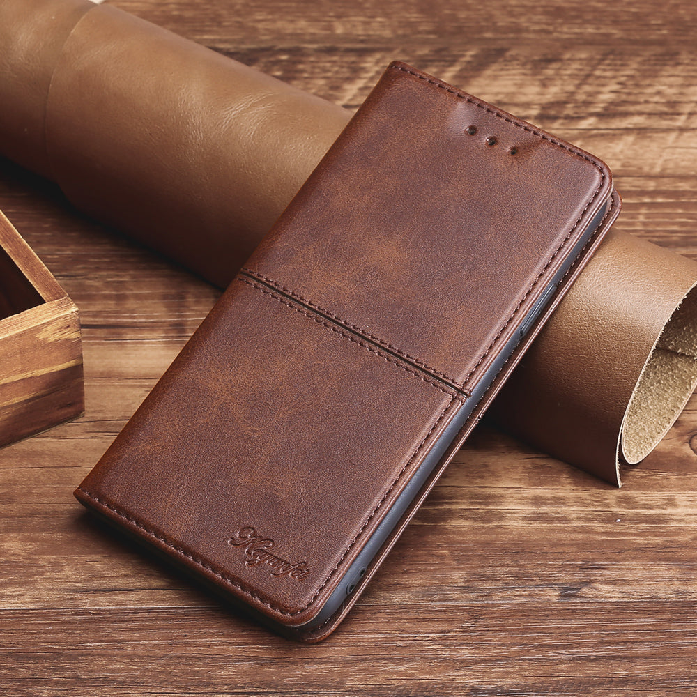 For Honor X5 4G Magnetic Closure Cowhide Texture Phone Case Stand Card Holder Leather Phone Cover