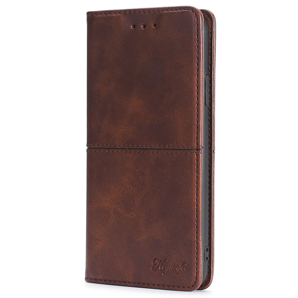 For Honor X5 4G Magnetic Closure Cowhide Texture Phone Case Stand Card Holder Leather Phone Cover