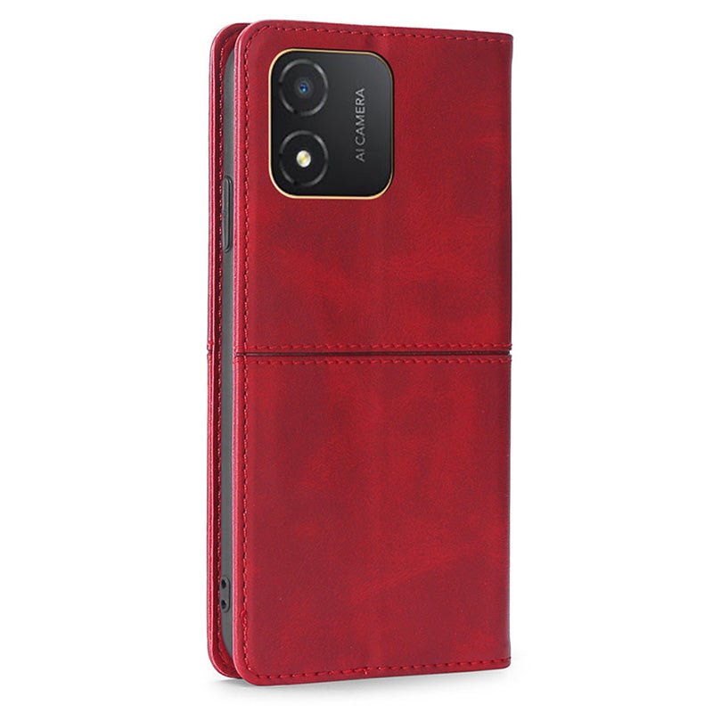 For Honor X5 4G Magnetic Closure Cowhide Texture Phone Case Stand Card Holder Leather Phone Cover