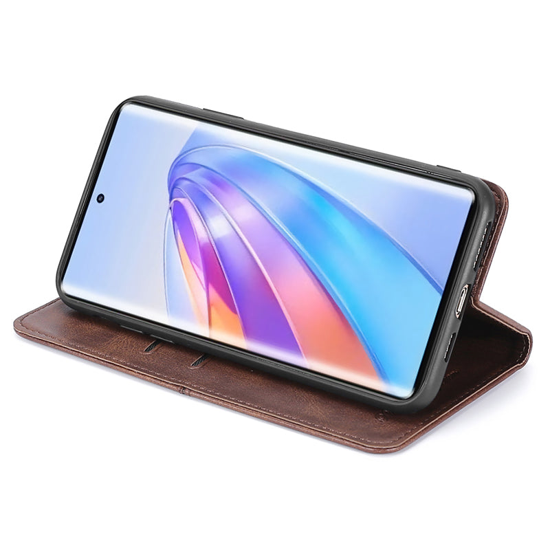 For Honor X5 4G Magnetic Closure Cowhide Texture Phone Case Stand Card Holder Leather Phone Cover