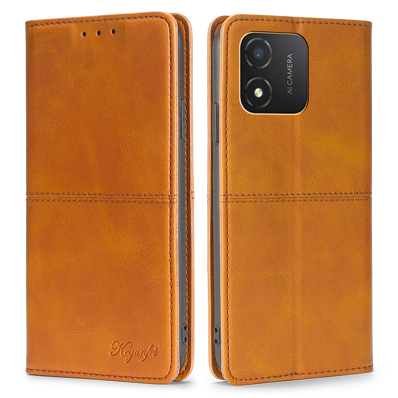 For Honor X5 4G Magnetic Closure Cowhide Texture Phone Case Stand Card Holder Leather Phone Cover