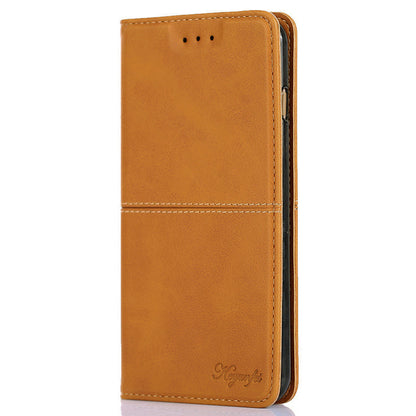 For Honor X5 4G Magnetic Closure Cowhide Texture Phone Case Stand Card Holder Leather Phone Cover