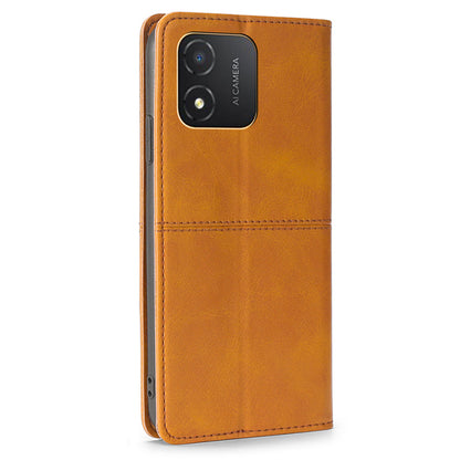 For Honor X5 4G Magnetic Closure Cowhide Texture Phone Case Stand Card Holder Leather Phone Cover