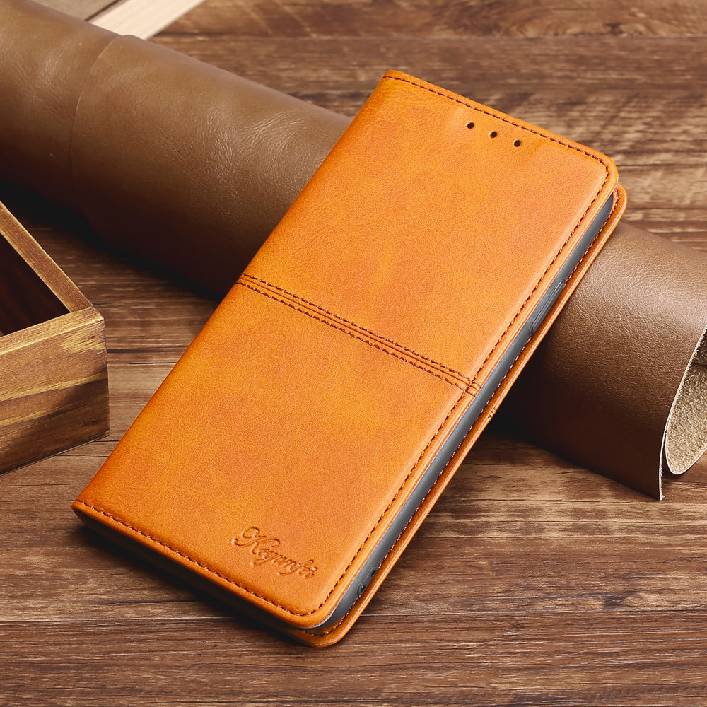 For Honor X5 4G Magnetic Closure Cowhide Texture Phone Case Stand Card Holder Leather Phone Cover