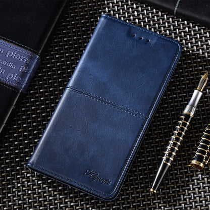 For Honor X5 4G Magnetic Closure Cowhide Texture Phone Case Stand Card Holder Leather Phone Cover