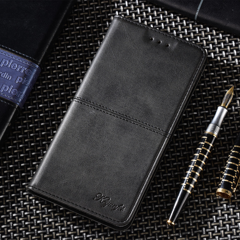 For Honor X5 4G Magnetic Closure Cowhide Texture Phone Case Stand Card Holder Leather Phone Cover