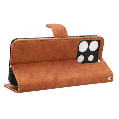 For Infinix Smart 7 Plus / Smart 7 (India) PU Leather Flip Wallet Cover Skin-touch Phone Case with Stand