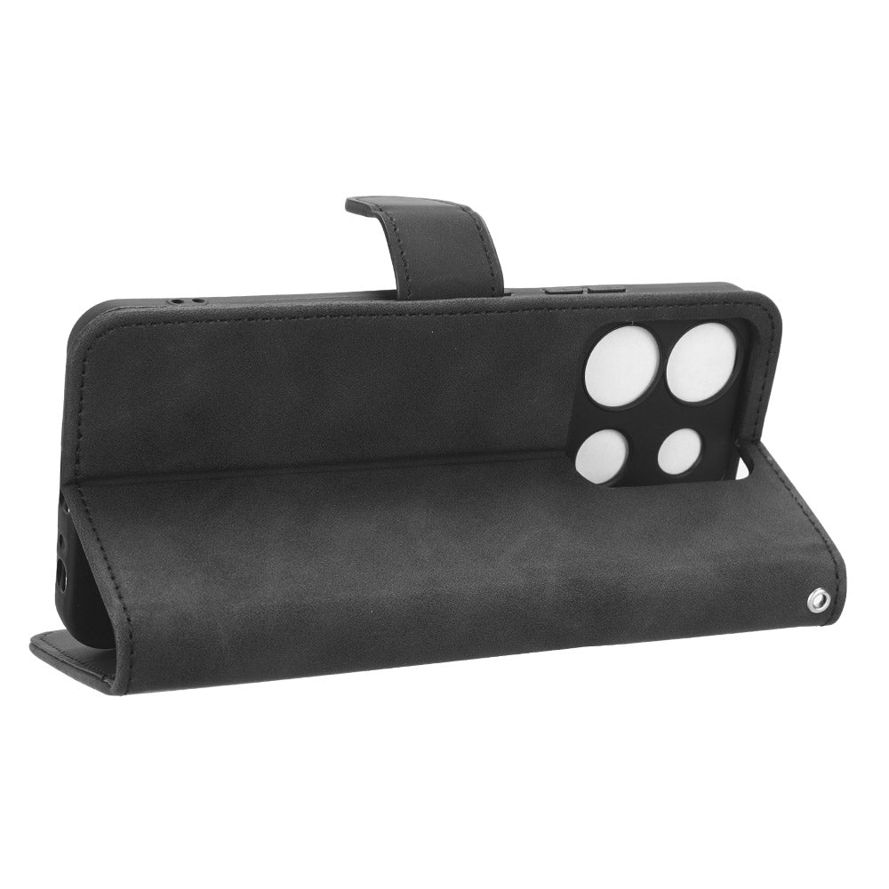 For Infinix Smart 7 Plus / Smart 7 (India) PU Leather Flip Wallet Cover Skin-touch Phone Case with Stand
