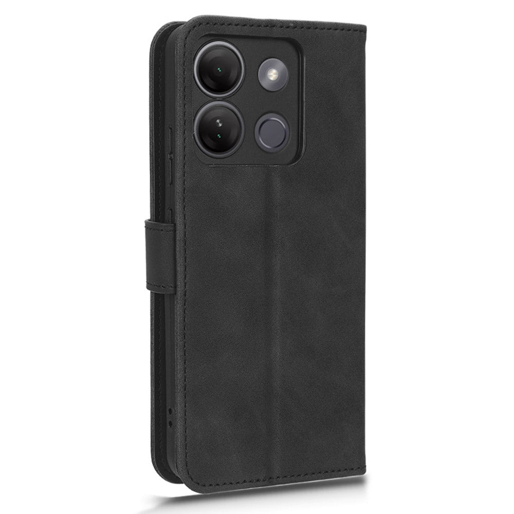 For Infinix Smart 7 Plus / Smart 7 (India) PU Leather Flip Wallet Cover Skin-touch Phone Case with Stand