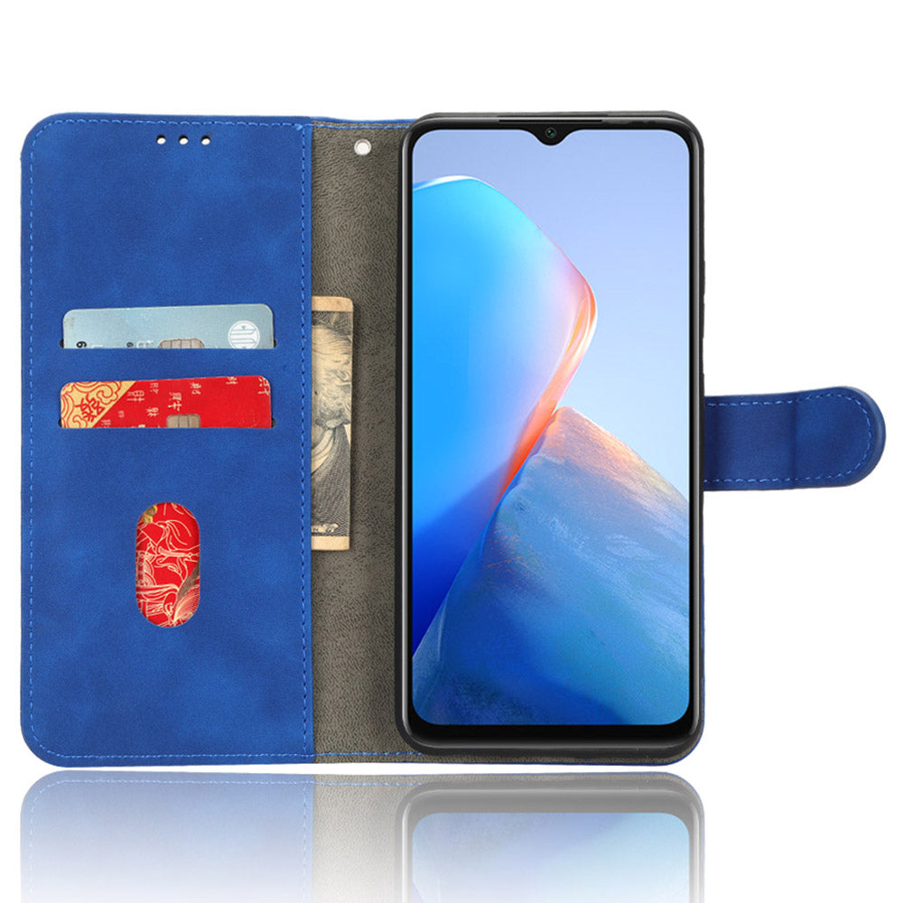 For Infinix Smart 7 Plus / Smart 7 (India) PU Leather Flip Wallet Cover Skin-touch Phone Case with Stand