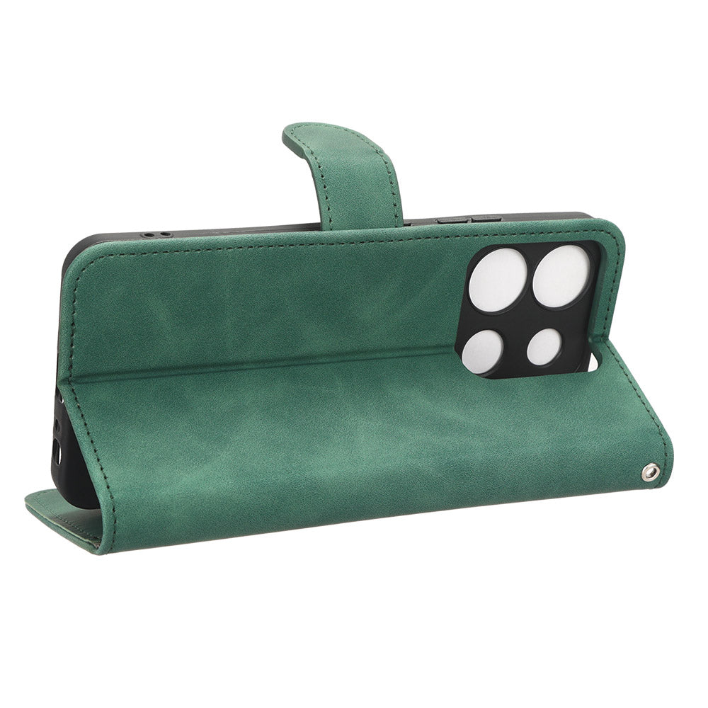 For Infinix Smart 7 Plus / Smart 7 (India) PU Leather Flip Wallet Cover Skin-touch Phone Case with Stand