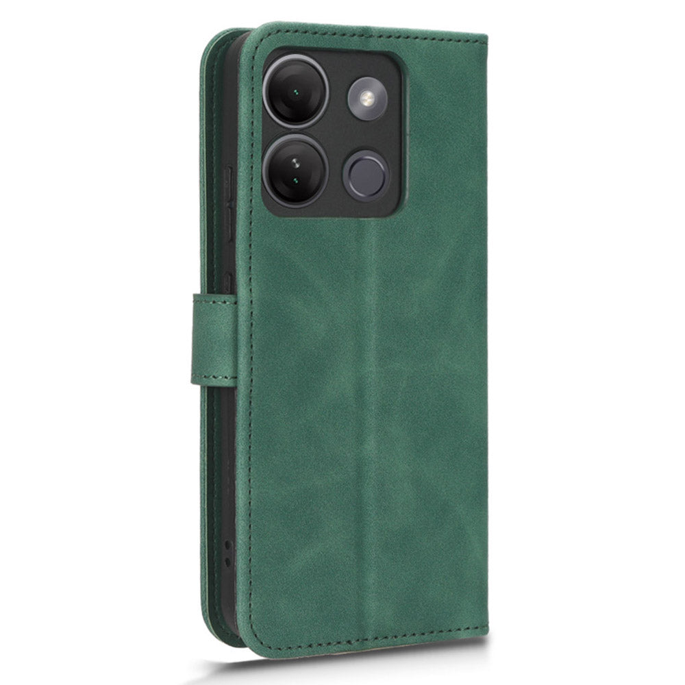 For Infinix Smart 7 Plus / Smart 7 (India) PU Leather Flip Wallet Cover Skin-touch Phone Case with Stand
