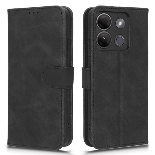 For Infinix Smart 7 HD 4G PU Leather Wallet Phone Cover Skin-touch Drop-proof Case with Stand