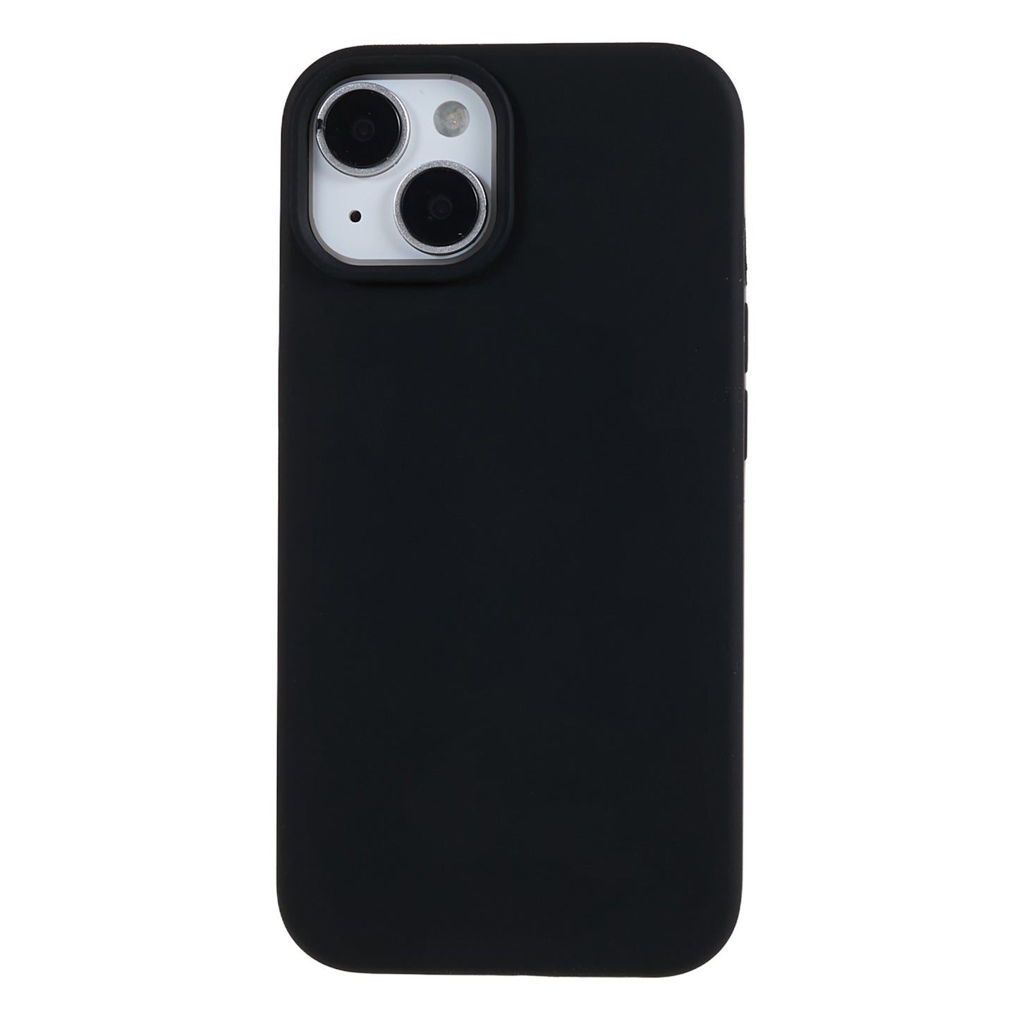 For iPhone 14 Scratch Proof Liquid Silicone Phone Case Back Protective Cover with Soft Lining