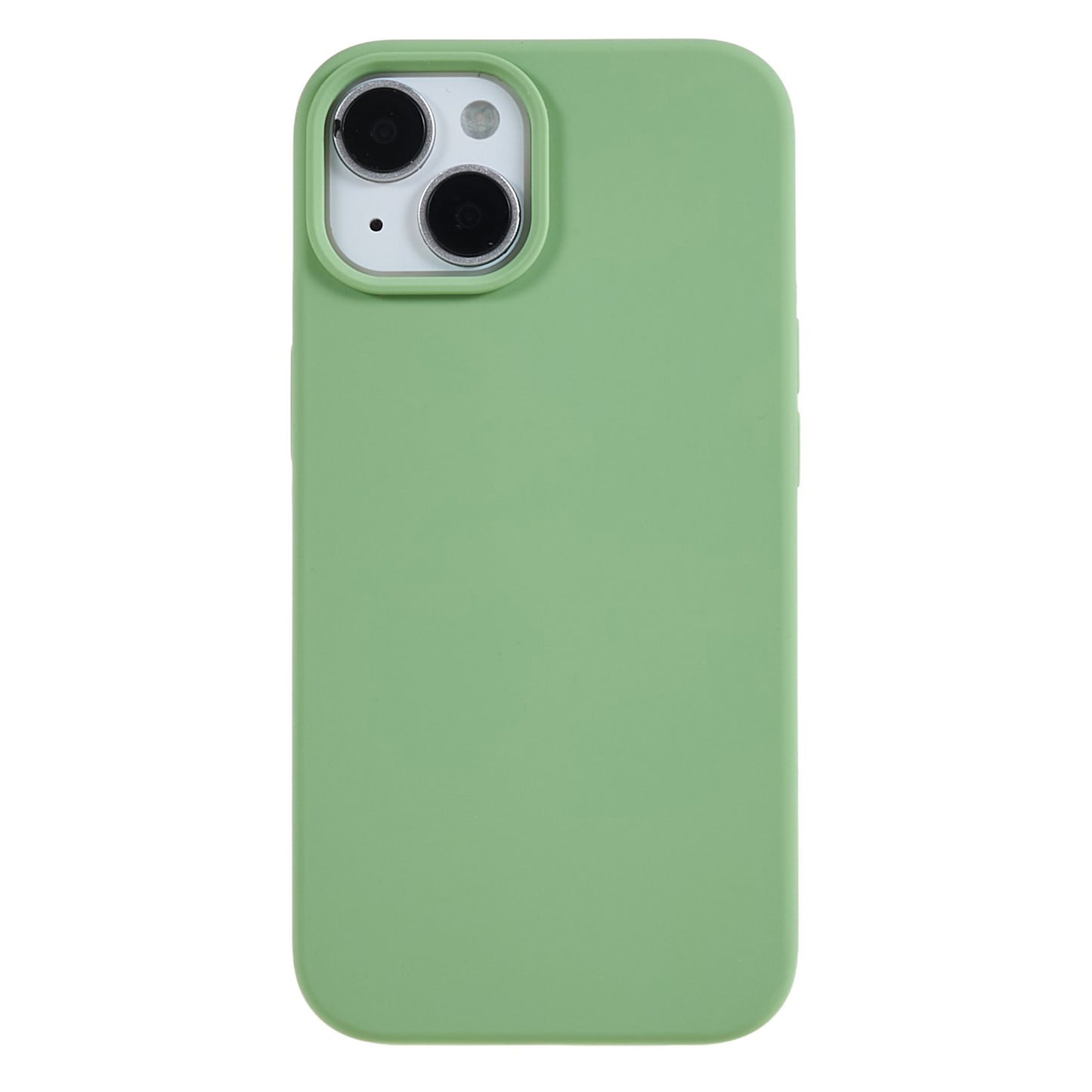 For iPhone 14 Scratch Proof Liquid Silicone Phone Case Back Protective Cover with Soft Lining