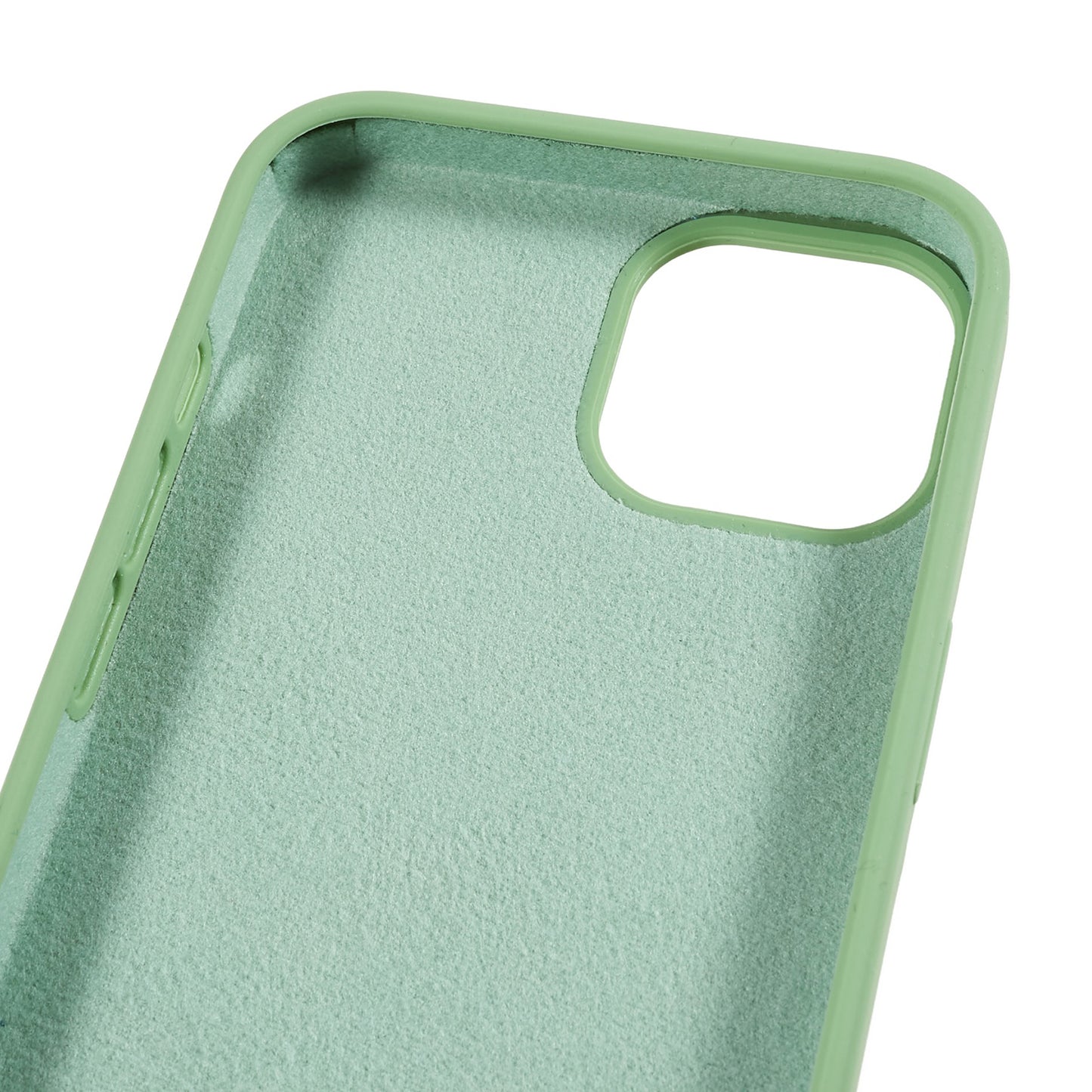 For iPhone 14 Scratch Proof Liquid Silicone Phone Case Back Protective Cover with Soft Lining