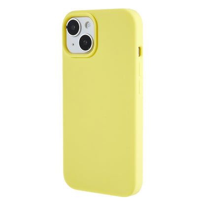 For iPhone 14 Scratch Proof Liquid Silicone Phone Case Back Protective Cover with Soft Lining